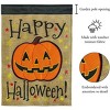 Happy Halloween Bright Orange and Black 29 X 42 Burlap Outdoor Hanging Garden Flag - 2 of 2
