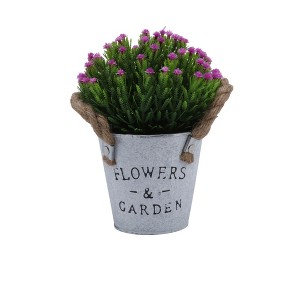 Unique Bargains Artificial Plants Semi-circle Baby's Breath Plastic 3.94"x3.94"x7.48" 1 Pc - 1 of 4