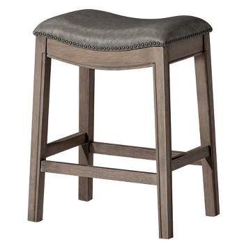Hillsdale Furniture Arabella 25.25 in. Black Wire Brush Backless Wood  Counter Height Stool with Tapered Legs 4745-828 - The Home Depot