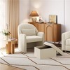 Yaheetech Modern Barrel Shaped Chair with Footrest Storage for Living Room, Bedroom - 2 of 4