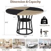 47.2" Round Dining Table for 4-6, Farmhouse Kitchen Table with Storage Shelf, Modern Wood and Metal Circle Table for Dining Room - 2 of 4