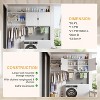 PAKASEPT 65.4" Laundry Wall Cabinet with Hanging Rods, Reversible Build-in Cabinet with Shelf Towers, for Bathroom, Bedroom, Garage - 4 of 4