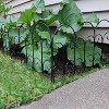 Sunnydaze Outdoor Lawn and Garden Metal Victorian Style Decorative Border Fence Panel Set - 7' - Black - 5pk - 4 of 4