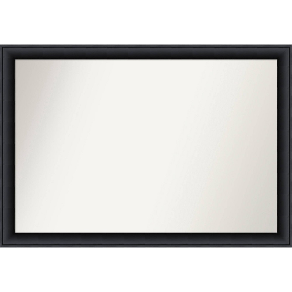 Photos - Wall Mirror 40" x 28" Non-Beveled Nero Black Wood  - Amanti Art