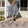 Catalonia Hooded Wearable Blanket Cape for Adult Women Men, Fleece Wrap Blanket Cape with Hood, Warm, Soft, Cozy, Snuggly , Comfort Gift, No Sleeves - 3 of 4