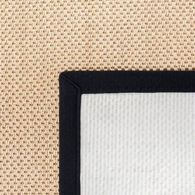 Hand-Knotted Maize & Black Seagrass 2'6" x 4' Area Rug