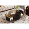 Okak 31.5" Modern Round Coffee Table Accent Table with 2 Large Drawers Storage for Living Room/Office, Space-Saving - 4 of 4