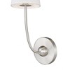 Shannon Collection Wall Sconce - Classic Design with Brushed Nickel Steel & Fabric Shade - 2 of 4