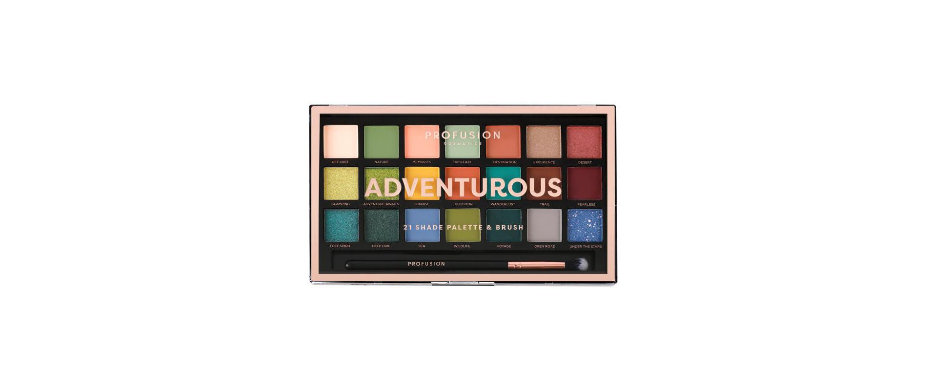 Profusion Cosmetics 21 Shade Palette Adventurous - 1.2 oz
