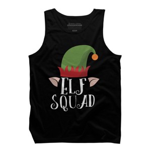 Men's Design By Humans Christmas Elf Squad By GiftsIdeas Tank Top - 1 of 4