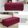 PiccoCasa High Stretch Rectangle Ottoman Furniture Covers with Elastic Bottom - 2 of 3