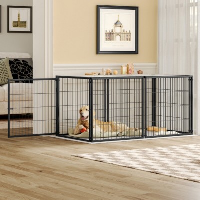 Dog Kennel with Enclosed Top and Secure Door Lock, High-Quality Iron Pet Cage for Small and Medium-Sized Dogs – The Pop Home