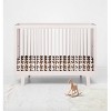 Bacati - Chocolate Houndstooth 100 percent Cotton Universal Baby US Standard Crib or Toddler Bed Fitted Sheet - 4 of 4