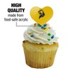 Central Oklahoma Secondary Logo Heart Love Cupcake Picks Toppers Decoration Set of 6 - 3 of 4