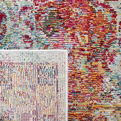 Safavieh Crystal Light Blue and Orange 9' x 12' Synthetic Area Rug