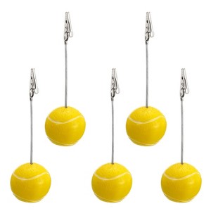Unique Bargains Metal Holders Tennis Pictures Table Number Memo Place Card Holder - 1 of 4