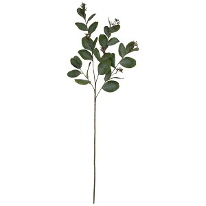 Northlight Seeded Eucalyptus Leaves Artificial Sprays - 33" - Green - Set of 6 - 1 of 4