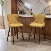 Nevis Mid-century Modern Faux Leather Tufted Nailhead Trim Counter Stool Set of 2 - Leovsnove - 2 of 4