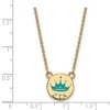 Black Bow Jewelry 14k Yellow Gold Plated Sterling Silver Zeta Tau Alpha Greek Life Necklace 18 Inch - 3 of 4