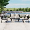 ELJGET 4 PCS Outdoor Patio Furniture with Coffee Table Set, Metal Patio Conversation Sets with Washable & High-Resiliency Sponge Cushions - 2 of 4