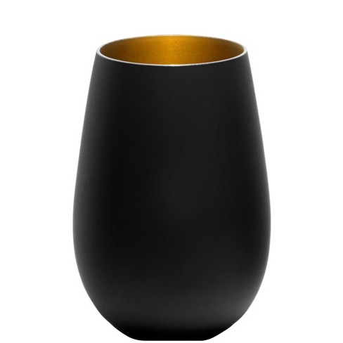 16.5oz 6pk Glass Olympia Tumbler Drinkware Set Black/gold - Stolzle Lausitz  : Target
