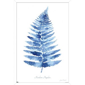 Trends International Jean Plout - Indigo Botanical Asoidium Angulare Framed Wall Poster Prints - 1 of 4