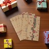 Unique Bargains Gift Wrap Paper Christmas Yellow Kraft 27.56"x19.69" 5Pcs - 2 of 4