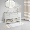 100% Cotton Stripe Print Reversible Indoor Bath Rug, Simple Spa Look Soft & Absorbent Bath Rug for Year Round Use - 3 of 4