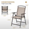 Crestlive Products Set of 2 Patio Folding Chairs 2-Pack Dining Chairs Outdoor Portable Sling with Armrest - 2 of 4