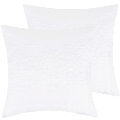 MarCielo 2 Pack Euro Sham Covers Euro sham White 26x26