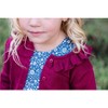 Hope & Henry Girls'  Cotton Long Sleeve Ruffle Collar Cardigan Sweater, Infant - 2 of 4