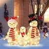 LuxenHome Snowman Family Trio Indoor and Outdoor Holiday Decoration with Lights Multi-Color - 4 of 4