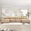 170" Oversized Cloud Modular Sectional Couch, Premium Corduroy 3-Seater Extra-Thick Armrests, Good Resilience Cushion, 12 Throw Pillows - 2 of 4