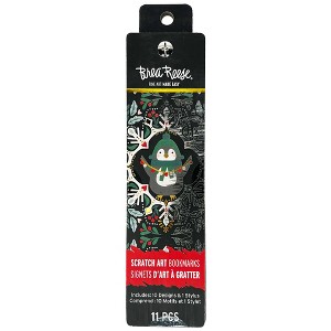 Brea Reese: Scratch Art Bookmark Kit, Penguin Buddy, 10 Holiday-Themed Bookmarks - 1 of 4