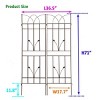 Rustproof Metal Garden Trellis 71" x 17.7" Climbing Plant Support Frame for Outdoor Vines Roses Peas Cucumber Flower Wall Panel -The Pop Home - 4 of 4