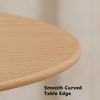 Wooakway 46" Round Oak Wood Dining Table with 3 Legs Contemporary Kitchen Table with Solid Wood Base for 4 Seats - 3 of 4