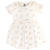 Hudson Baby Infant and Toddler Girl Cotton Dress and Cardigan 2pc Set, Gold Unicorn, 0-3 Months - 3 of 4