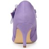 Allegra K Women's Pointed Toe Bow Decor Zip Closure Stiletto Heel Ankle Boots - 3 of 4