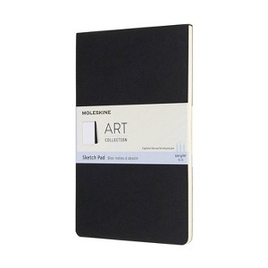 Moleskine Cahier Sketch Pad Large: Black Soft Cover, Lay-Flat Binding, Acid-Free Paper, 48 Pages, 5.125 x 8.25 Inches - 1 of 4
