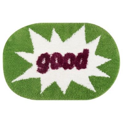 Unique Bargains Funny Letters and Irregular Pattern Non-Slip Absorbent Bathroom Mat