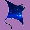 Girl's Design By Humans Space Manta Ray By Shrenk T-Shirt - 2 of 3