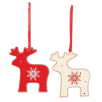 Gallerie II Nordic Reindeer Christmas Xmas Ornament A/2