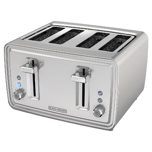 BLACK+DECKERE 4-Slice Toaster with Extra Wide Slots and 6 Shade Settings