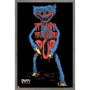 Trends International Poppy Playtime - Huggy Wuggy Hug Framed Wall Poster Prints - 1 of 4