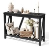 Crestlive Products Entryway Table - Wood Console Table with Shelves, Farmhouse Sofa Table for Entryway, Living Room, Hallway - 2 of 4