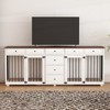 Famapy Large Dog Crate Furniture with Drawers Multifunctional Furniture Style Pet Crate White - 2 of 4