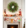 Attop Artificial Christmas Wreaths for Front Door, 26IN Large Winter Pine Wreath with Red Berries, DIY Friendly Real Touch Door Wreath - 2 of 4