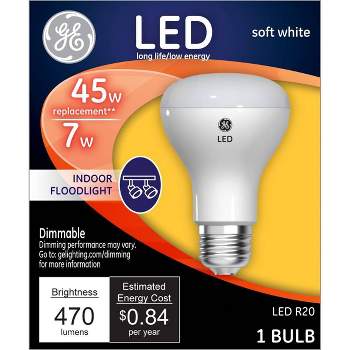 GE 45w R20 Short Neck LED Light Bulb White
