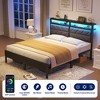Greenstell  Bed Frame with Upholstered  Storage Headboard & Charging Station - 3 of 4
