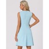 INSPIRE CHIC Women's Work Round Neck Sleeveless Fit and Flare Dresses - 4 of 4